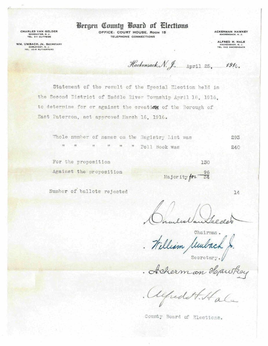 elmwood park incorporation document
